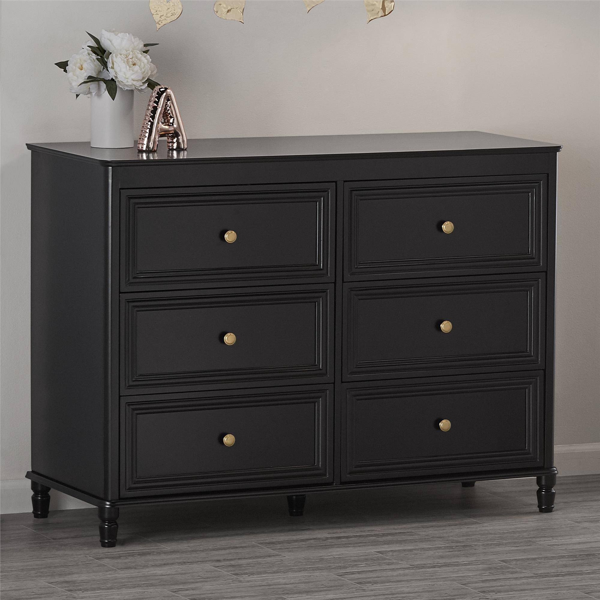 Little Seeds Piper 6-Drawer Double Dresser, Black Y0_RXFNKQIX