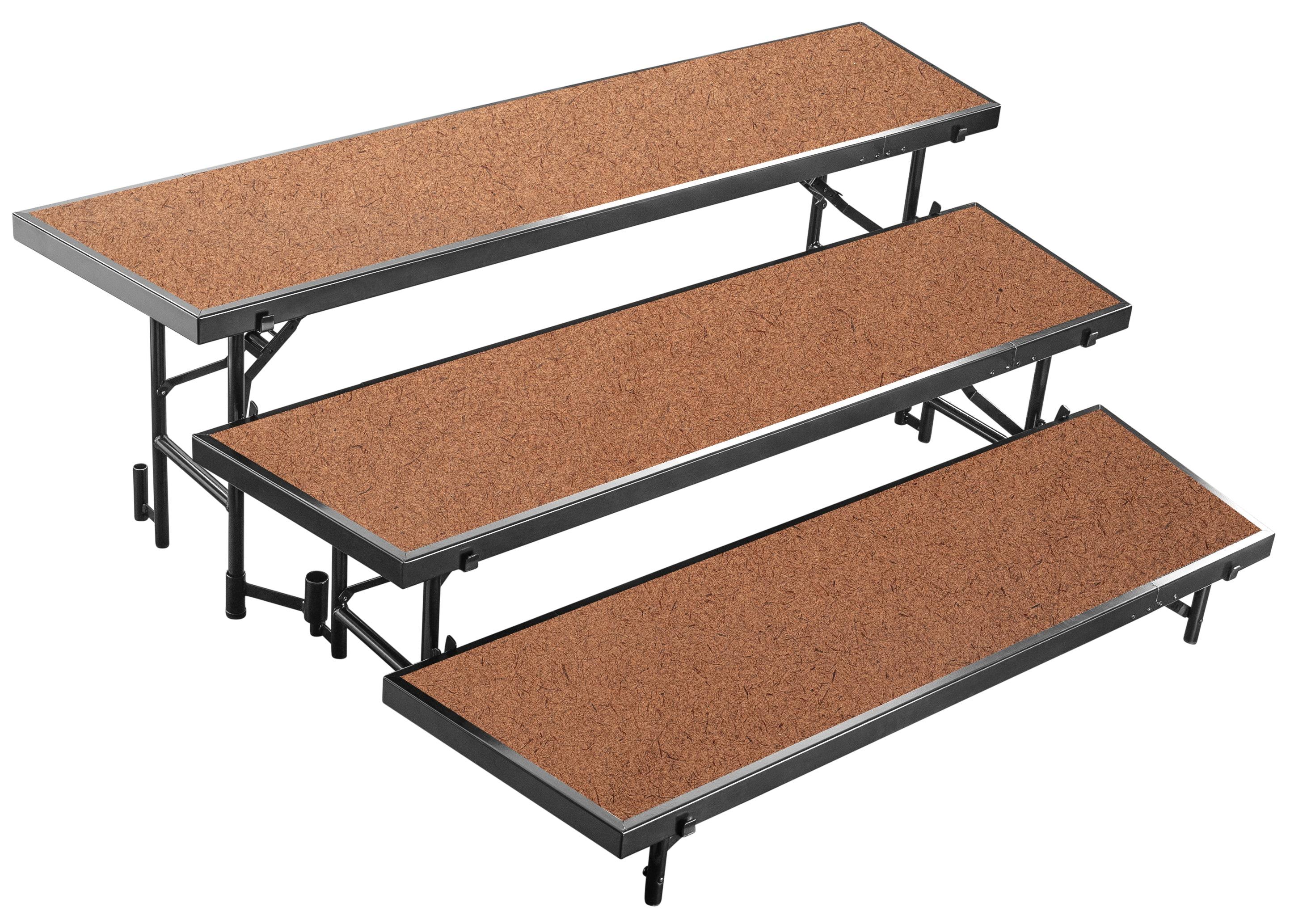 National Public Seating Tapered Standing Carpet Deck 3 Level Riser, 18 ZK_TEIHXKCD
