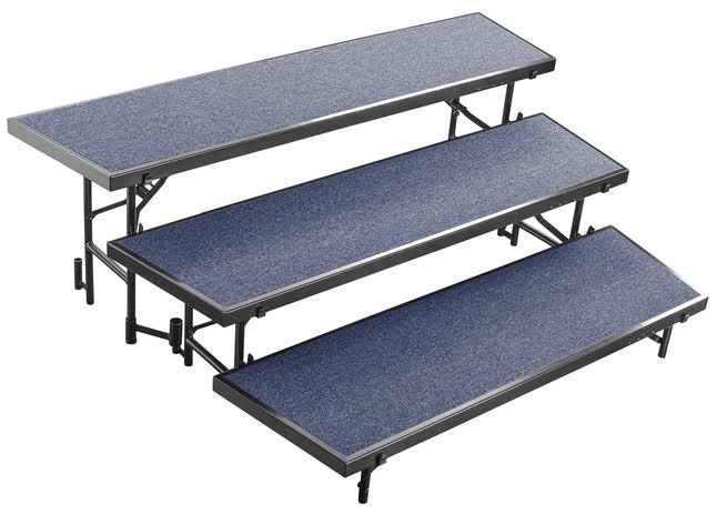 National Public Seating Tapered Standing Carpet Deck 3 Level Riser, 18 ZK_TEIHXKCD