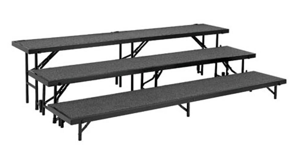National Public Seating Tapered Standing Carpet Deck 3 Level Riser, 18 ZK_TEIHXKCD