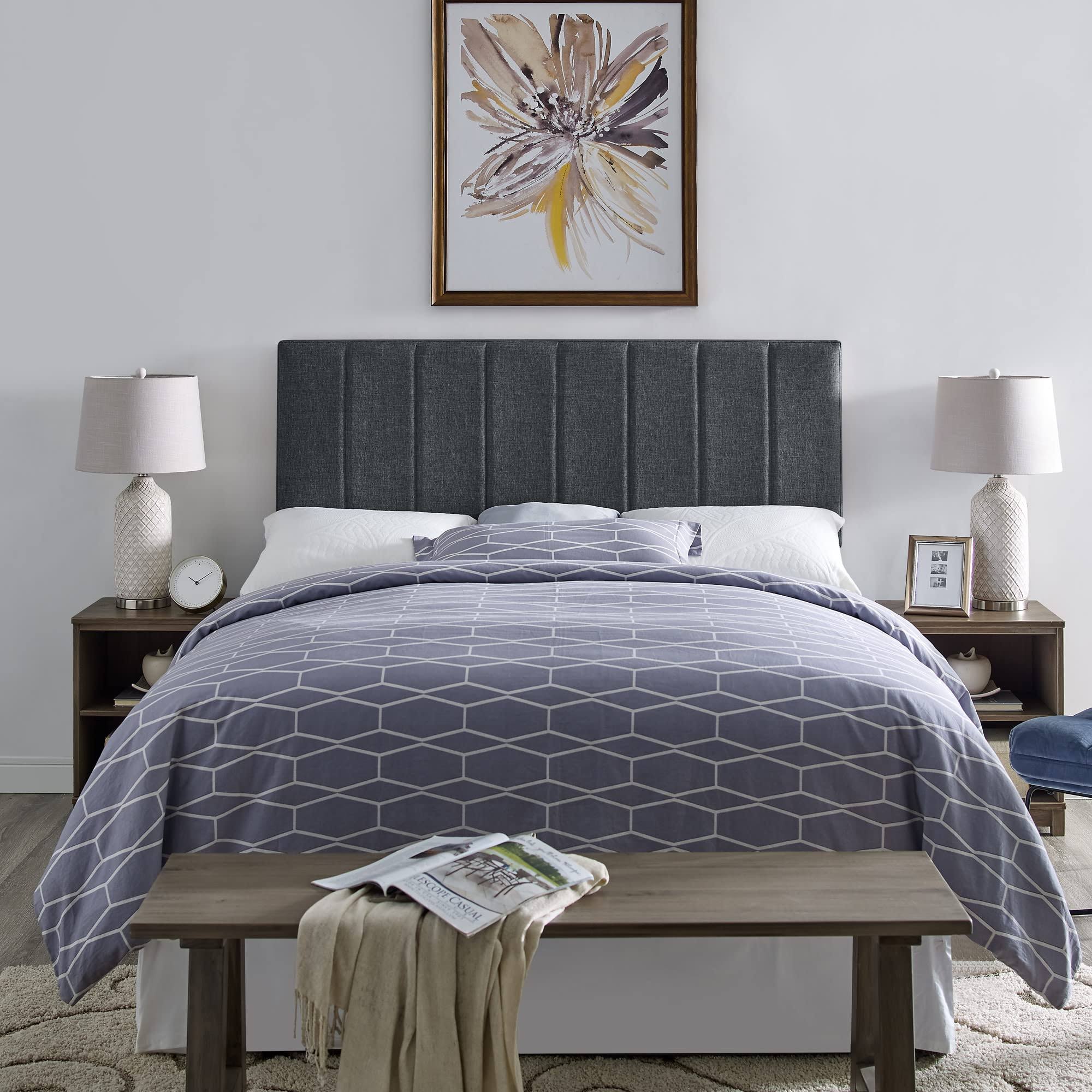 Sienna Upholstered Panel Headboard Classic Brands Upholstery: Dark Gray, Size: King UE_7ZFKD4CJ