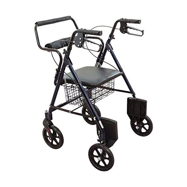 Probasics Aluminum Transport Rollator With 8-Inch Wheels Blue DW_CJXSBNUN