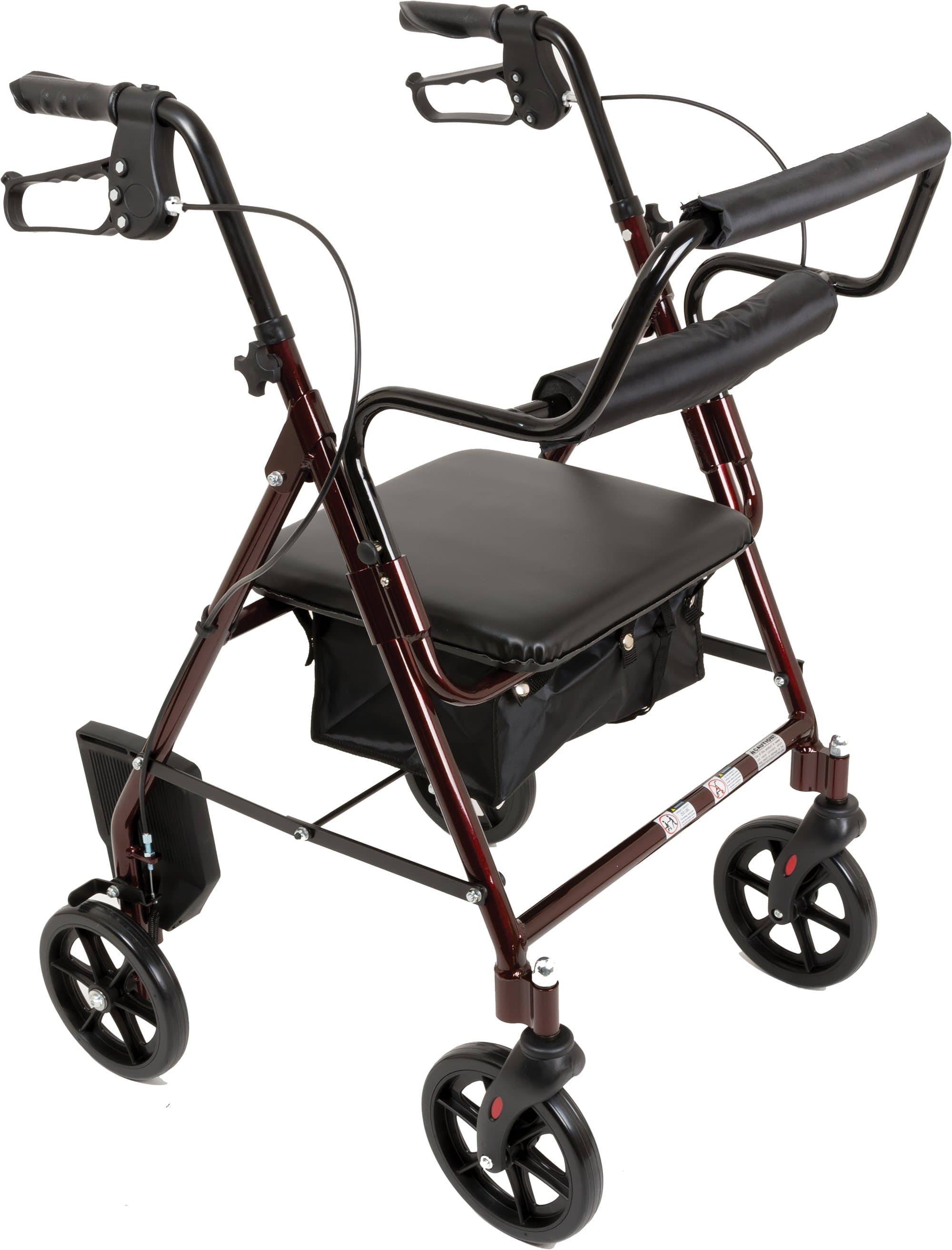 Probasics Aluminum Transport Rollator With 8-Inch Wheels Blue DW_CJXSBNUN