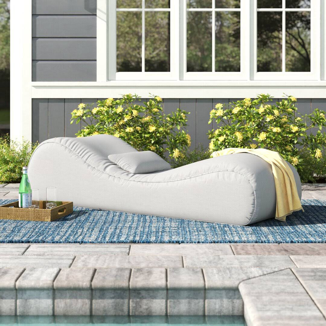 Gemma Arlo Outdoor Bean Bag Sun Lounger With Pillow Color: Parrot P8_QYKOYLRU Gemma Arlo Outdoor Bean Bag Sun Lounger With Pillow Color: Parrot P8_QYKOYLRU