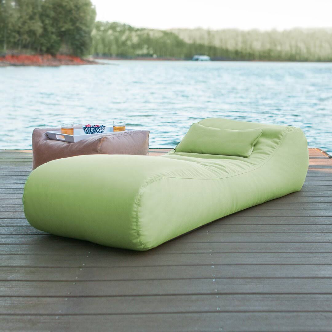 Gemma Arlo Outdoor Bean Bag Sun Lounger With Pillow Color: Parrot P8_QYKOYLRU