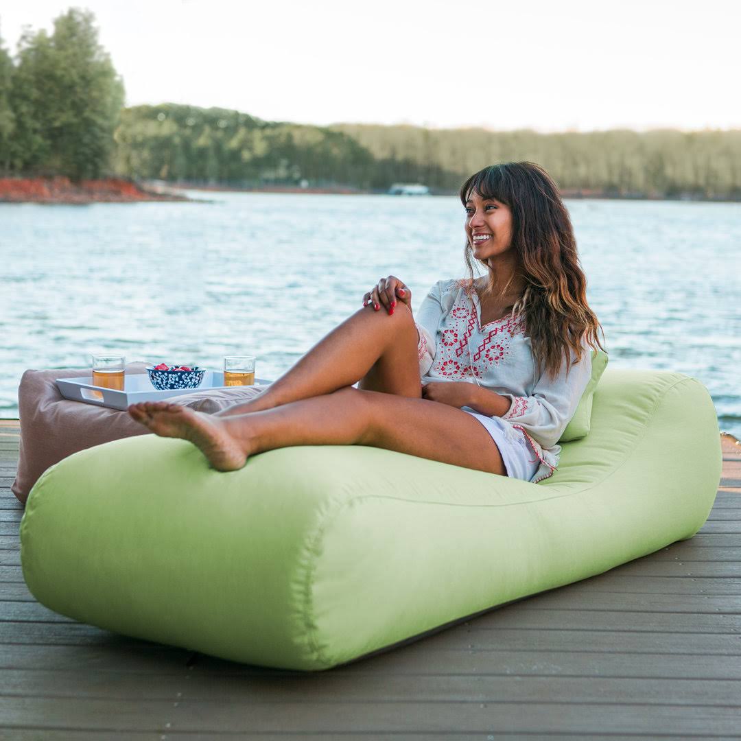 Gemma Arlo Outdoor Bean Bag Sun Lounger With Pillow Color: Parrot P8_QYKOYLRU