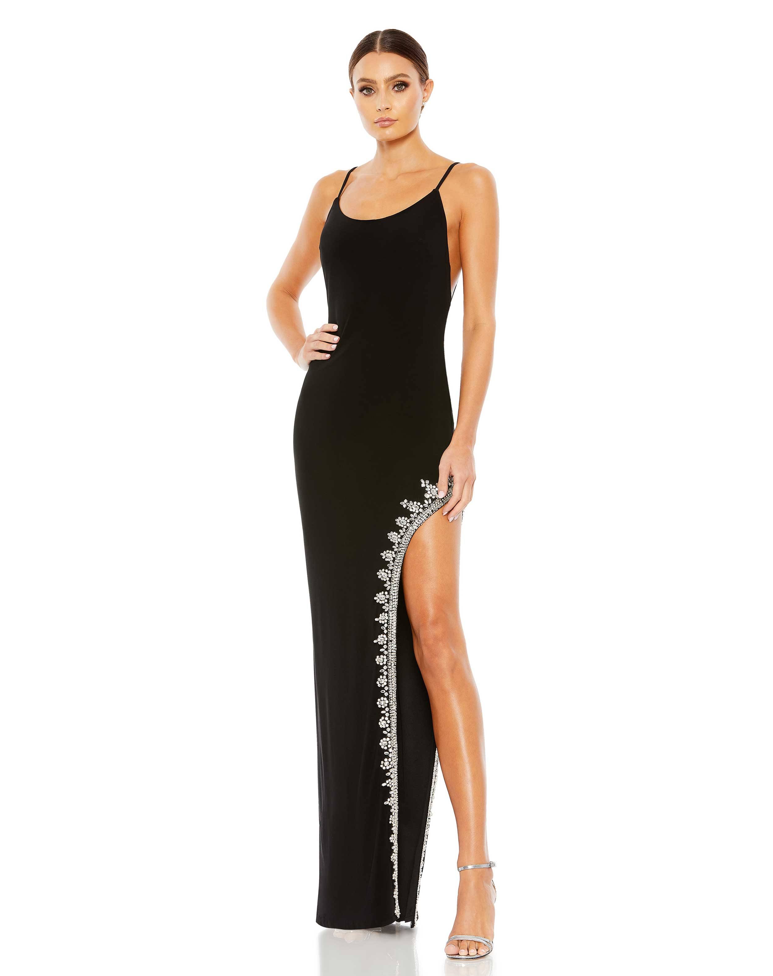 Mac Duggal Women's Embellished Sheath Gown - Black - Size 6 KX_LW7WU80R