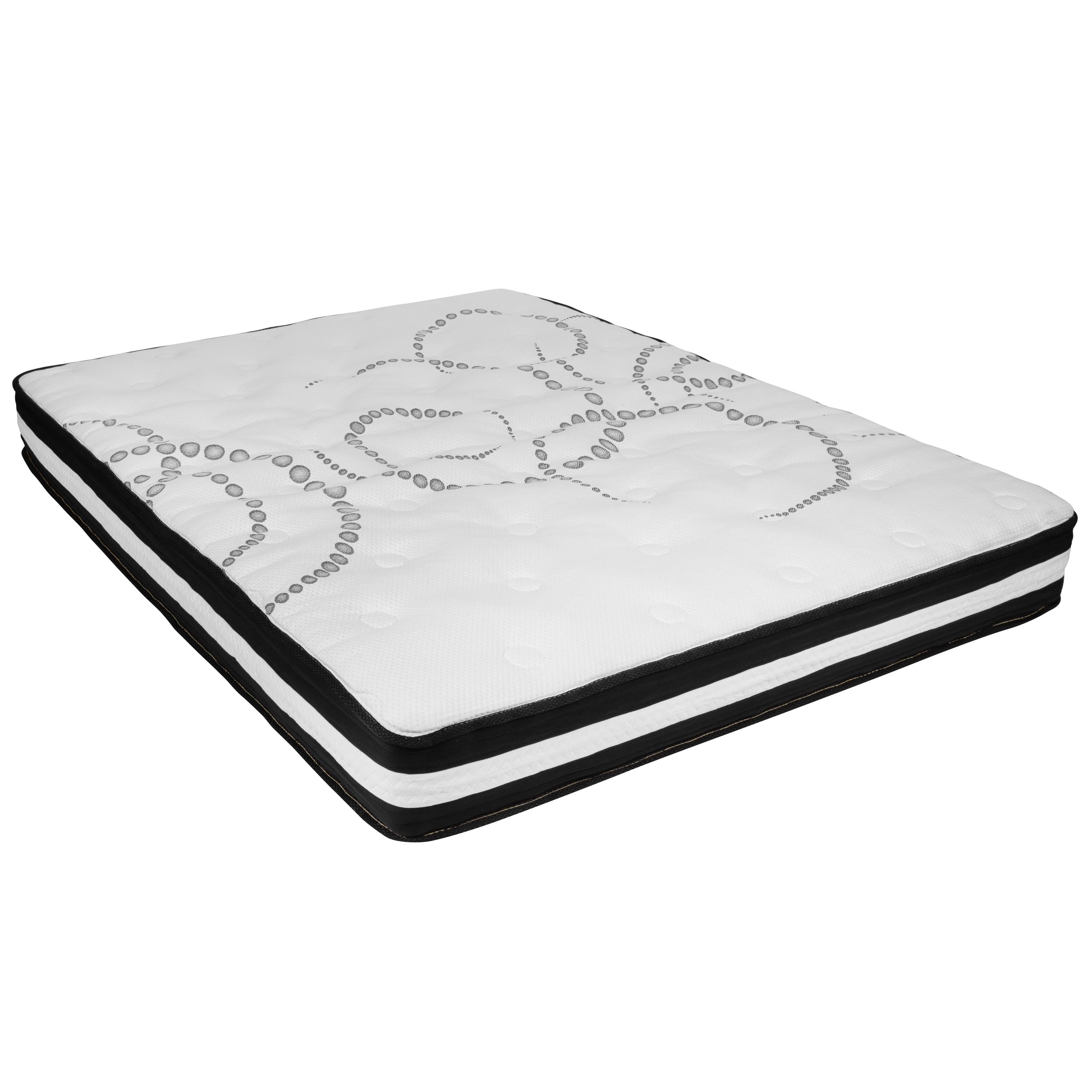 Flash Furniture Capri Comfortable Sleep 10 Inch Certipur-Us Certified Hybrid Pocket Spring Mattress, Queen Mattress In A Box GA_KPLOUBCK