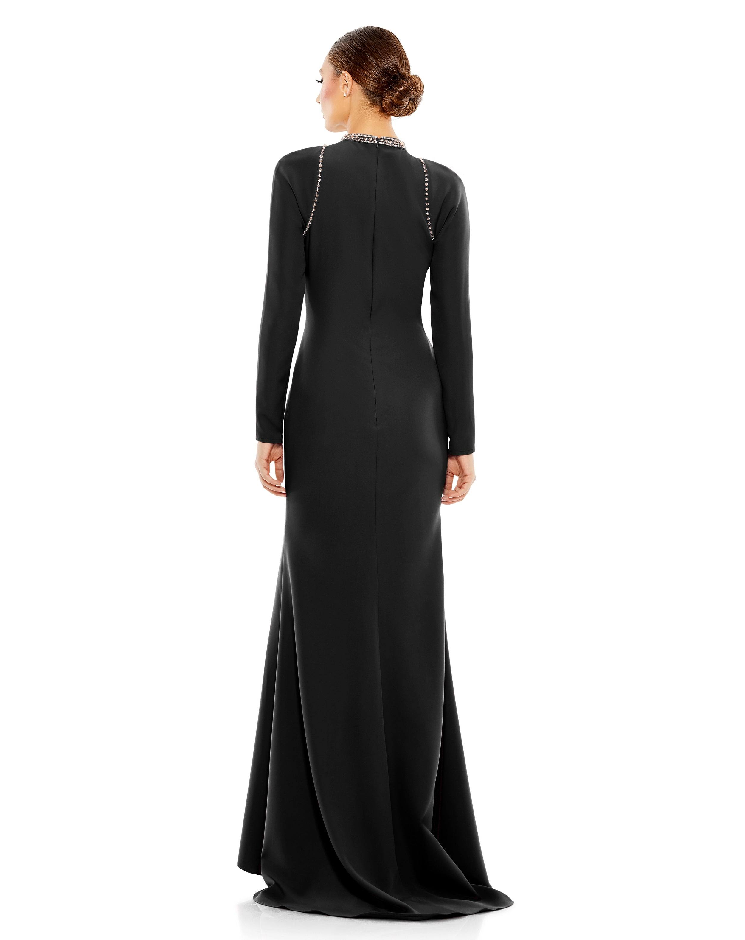 Ieena For Mac Duggal Women's Long Sleeve Gown In Black OJ_QKXRT4J4
