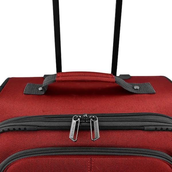 U.S. Traveler 2pc Softside Expandable Spinner And Tote, Red QN_AGZEEIYZ