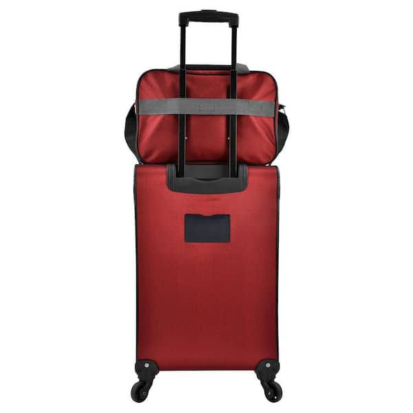 U.S. Traveler 2pc Softside Expandable Spinner And Tote, Red QN_AGZEEIYZ