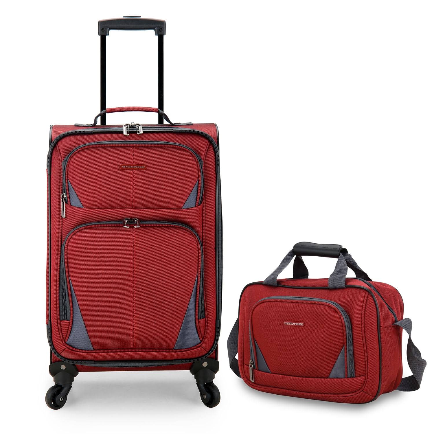U.S. Traveler 2pc Softside Expandable Spinner And Tote, Red QN_AGZEEIYZ U.S. Traveler 2pc Softside Expandable Spinner And Tote, Red QN_AGZEEIYZ