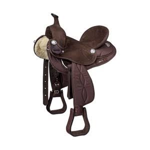 King Series Suede Seat Synthetic Trail Saddle Brown/Brown / 14 YM_JGSXLLEY