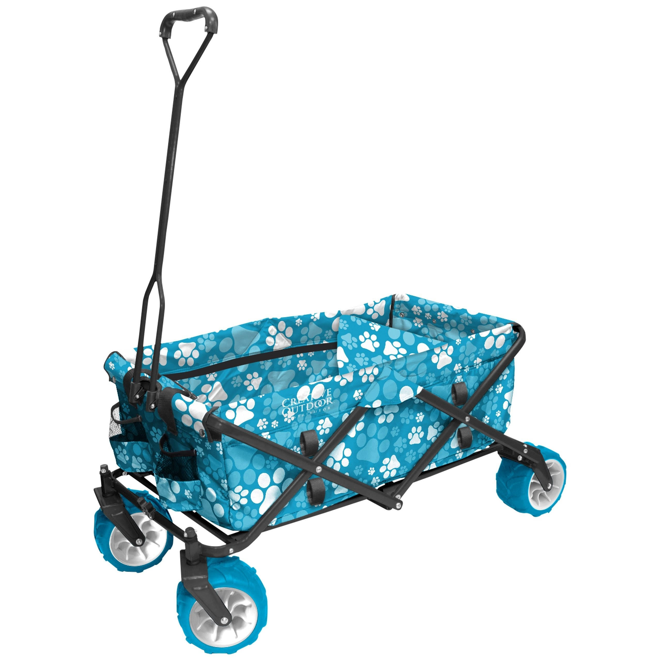 Creative Outdoor All-Terrain Folding Blue Wagon RP_3APSDV8X Creative Outdoor All-Terrain Folding Blue Wagon RP_3APSDV8X
