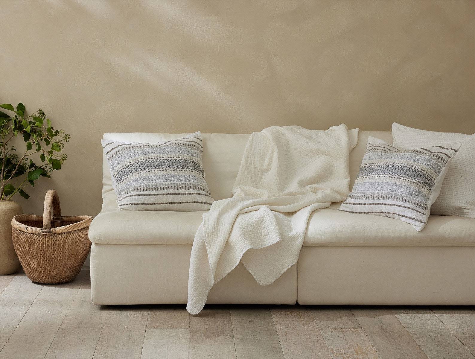 Coyuchi Lost Coast Decorative Organic Pillow Cover Earth OG_HVC7MPL1 Coyuchi Lost Coast Decorative Organic Pillow Cover Earth OG_HVC7MPL1