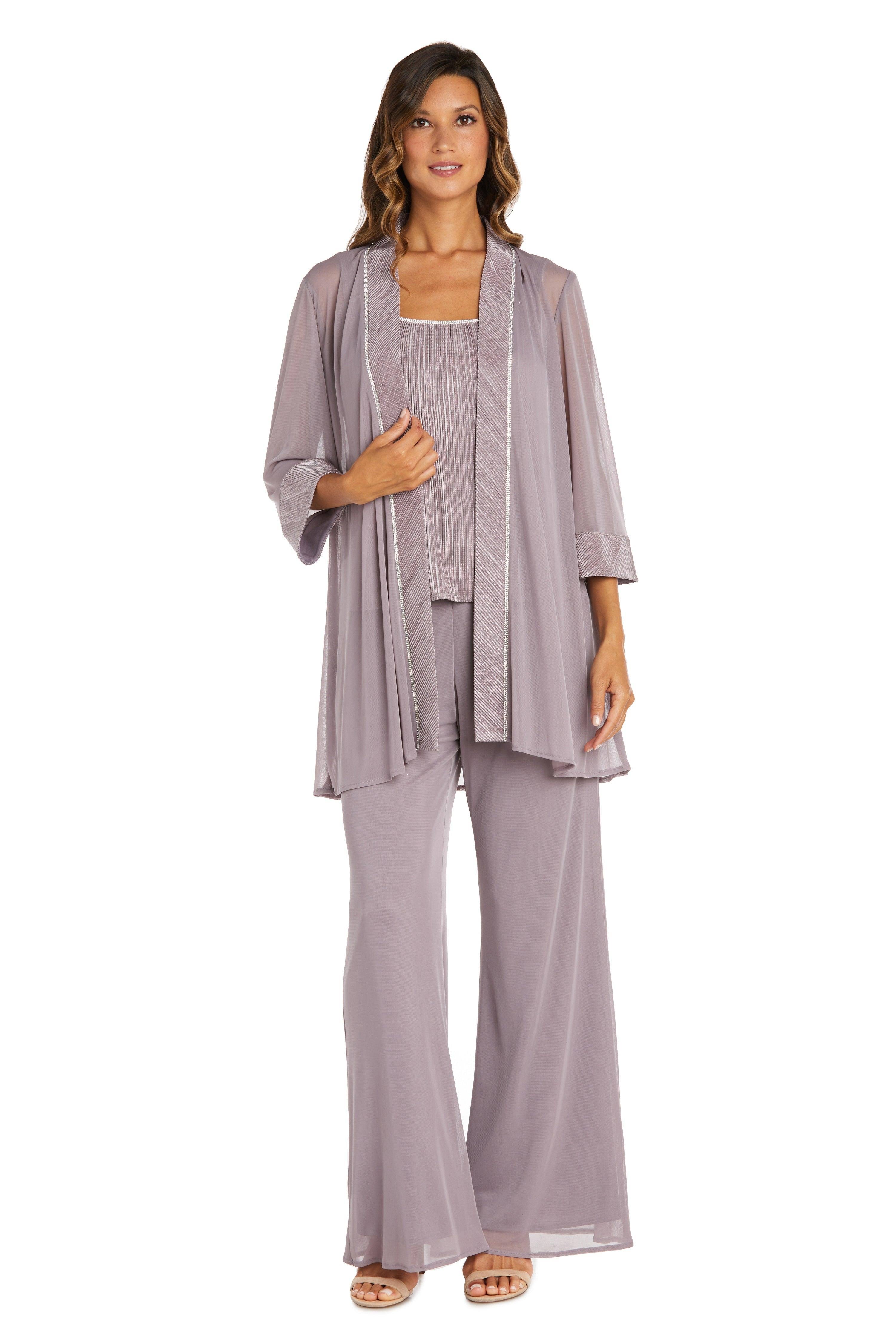 R&M Richards Women's Three-Piece Paneled Sheer Jacket Pant Suit DL_PYZJN0JZ R&M Richards Women's Three-Piece Paneled Sheer Jacket Pant Suit DL_PYZJN0JZ