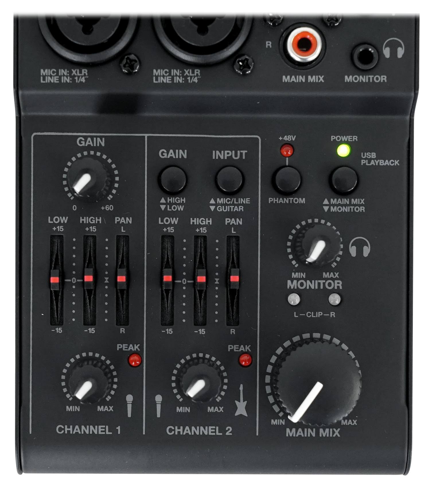Rockville Rockmix 2 Usb Computer Recording Interface/Eq 2-Channel Pro Mixer QY_ZTCONZLJ