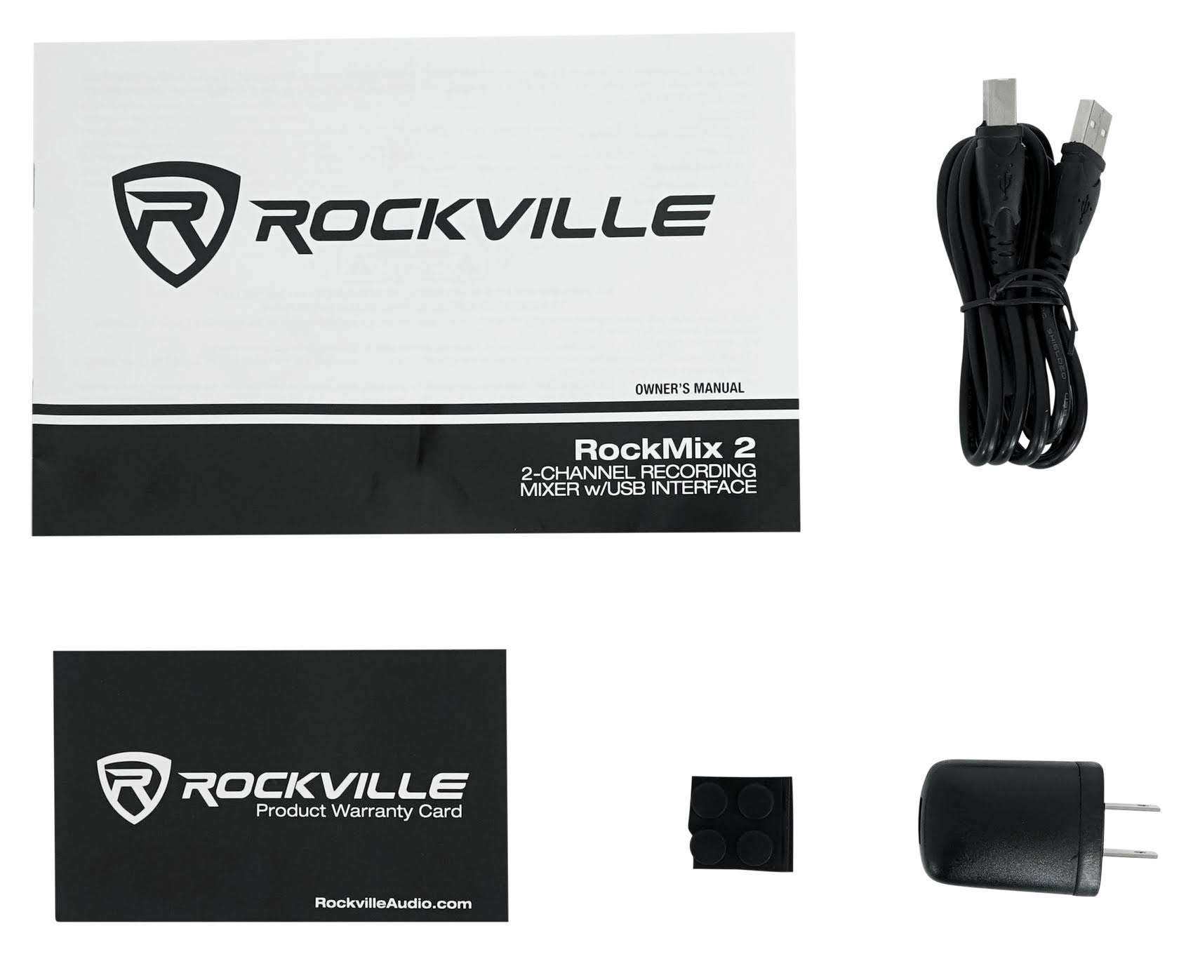 Rockville Rockmix 2 Usb Computer Recording Interface/Eq 2-Channel Pro Mixer QY_ZTCONZLJ