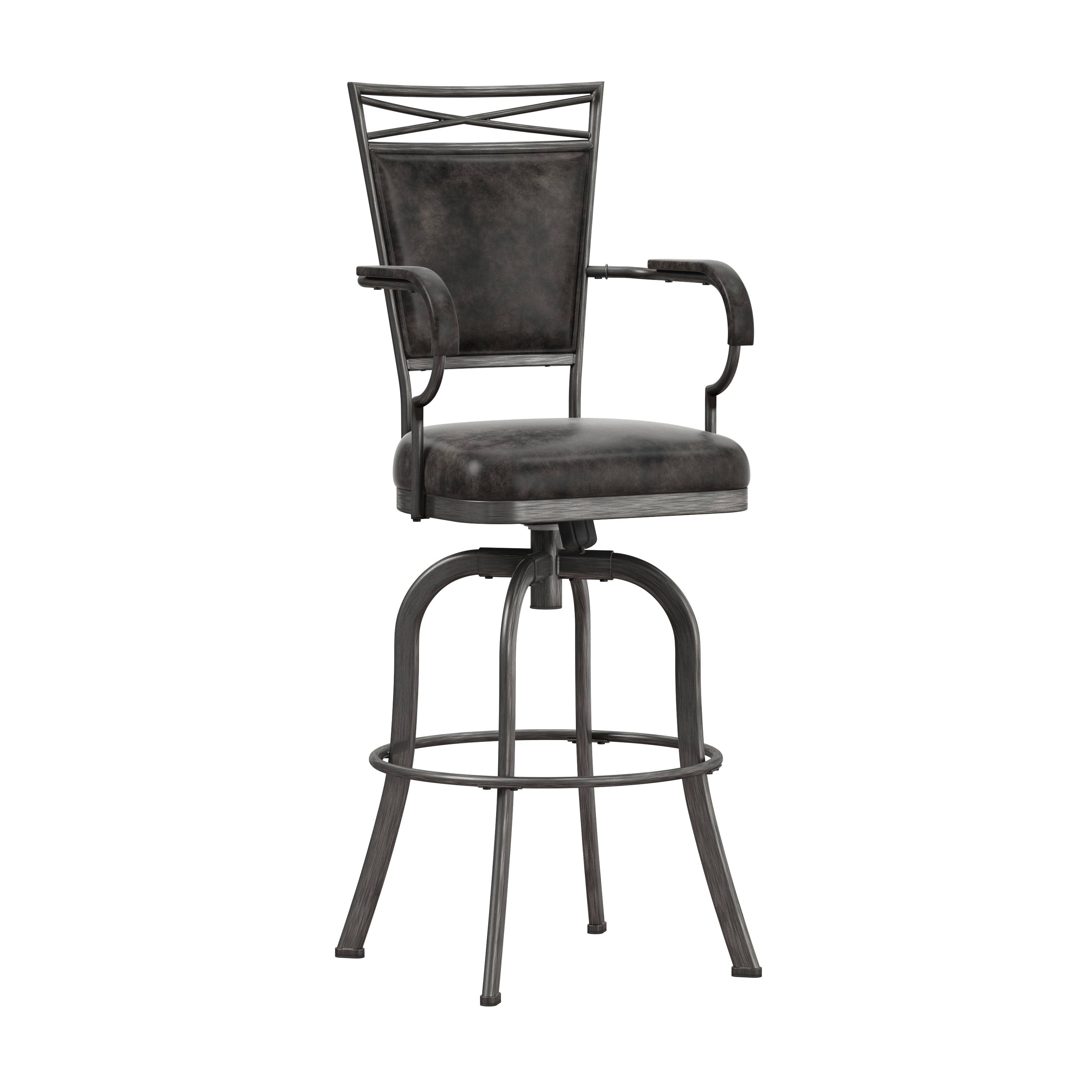 Hillsdale Furniture Bridgetown Metal Bar Height Swivel Stool, Pewter QM_XCLHEYSY Hillsdale Furniture Bridgetown Metal Bar Height Swivel Stool, Pewter QM_XCLHEYSY
