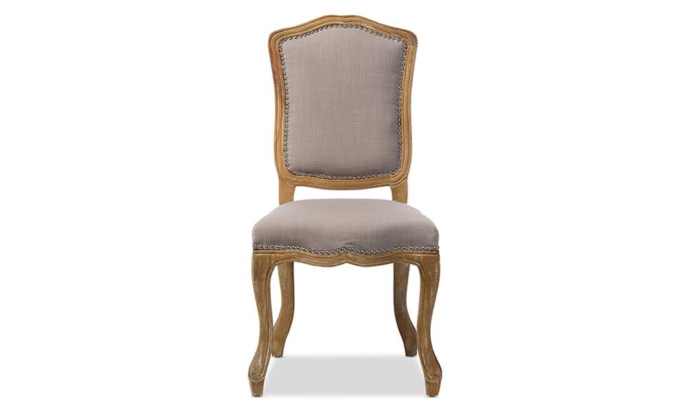 Baxton Studio Chateauneuf Dining Chair, Oak/Beige PJ_2XYQKNNI Baxton Studio Chateauneuf Dining Chair, Oak/Beige PJ_2XYQKNNI