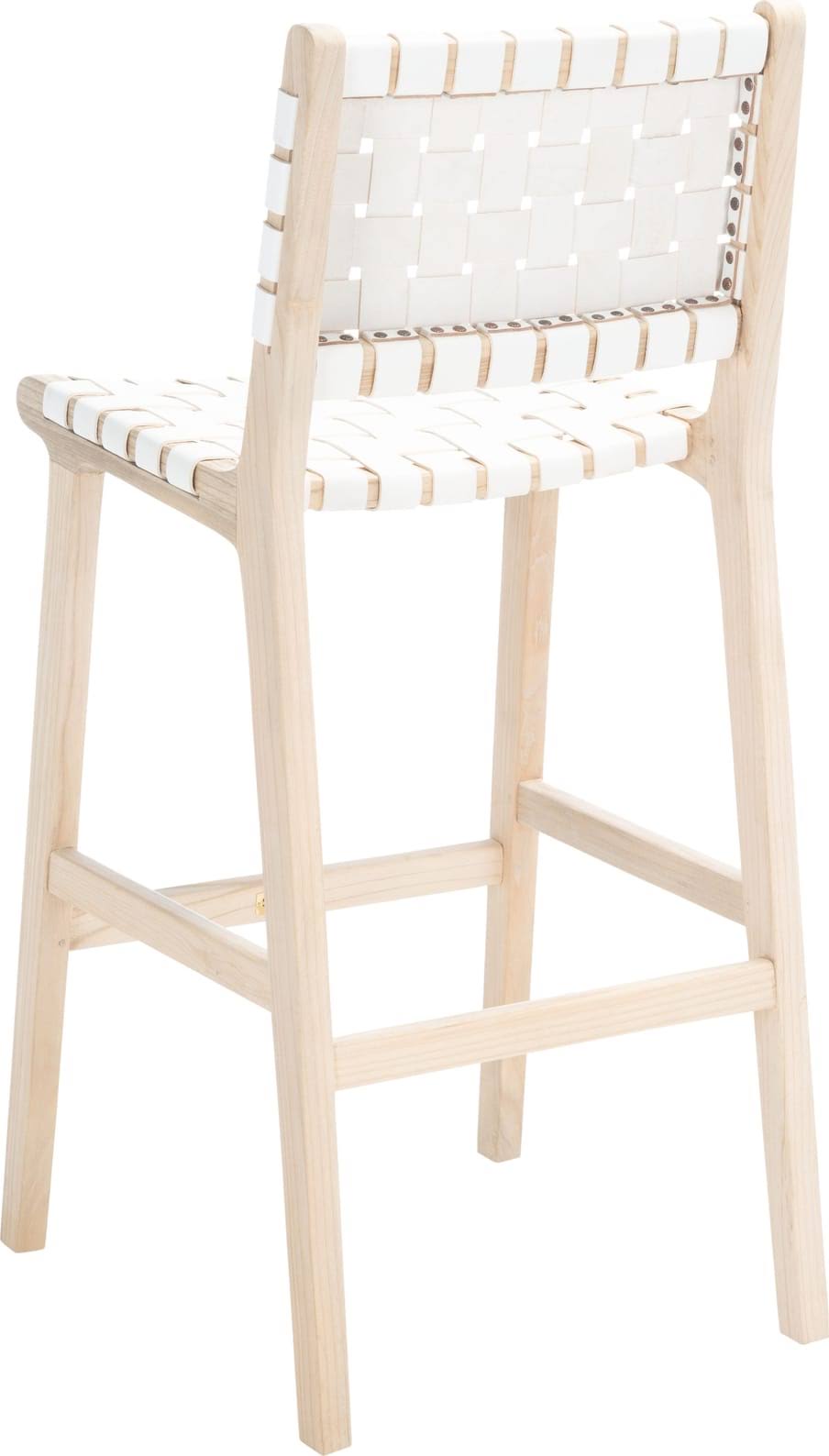 Safavieh Adah Leather Bar Stool - White C5_CKPE67XV Safavieh Adah Leather Bar Stool - White C5_CKPE67XV