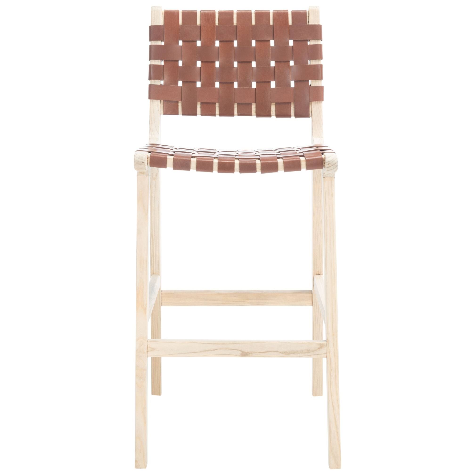 Safavieh Adah Leather Bar Stool - White C5_CKPE67XV Safavieh Adah Leather Bar Stool - White C5_CKPE67XV