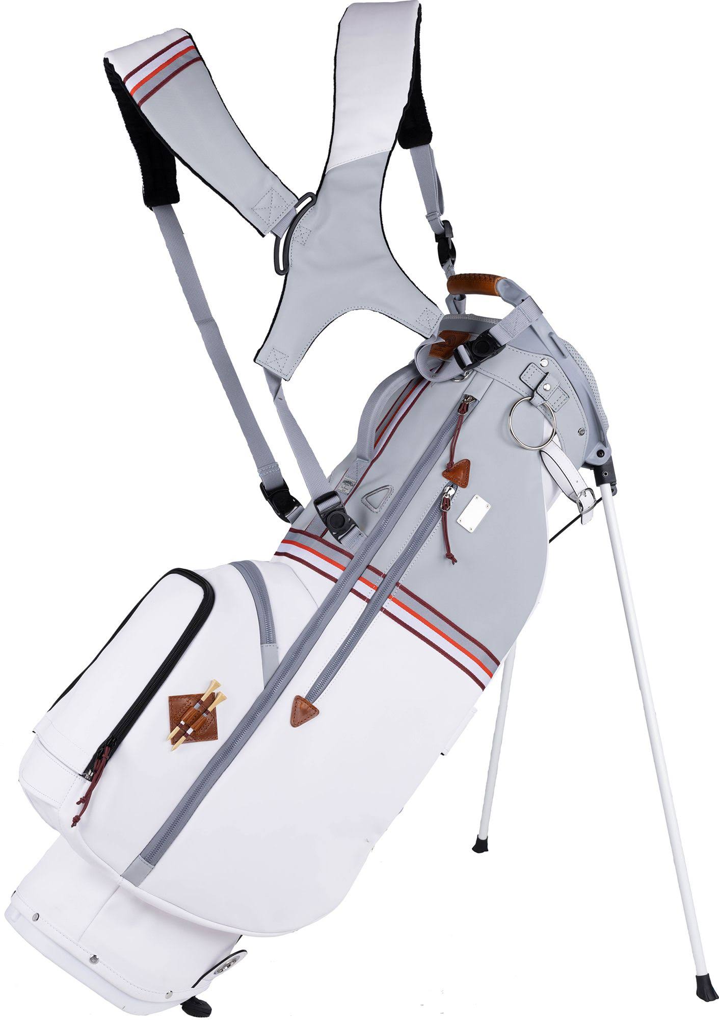 Sun Mountain Mid Stripe Stand Bag White/Cadet/Brick 82_LIJYGLFG
