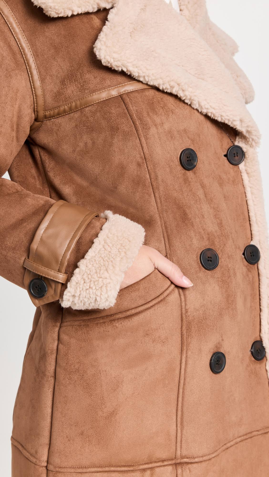 Avec Les Filles Women's Shearling Coat KO_KV3IPBBK Avec Les Filles Women's Shearling Coat KO_KV3IPBBK
