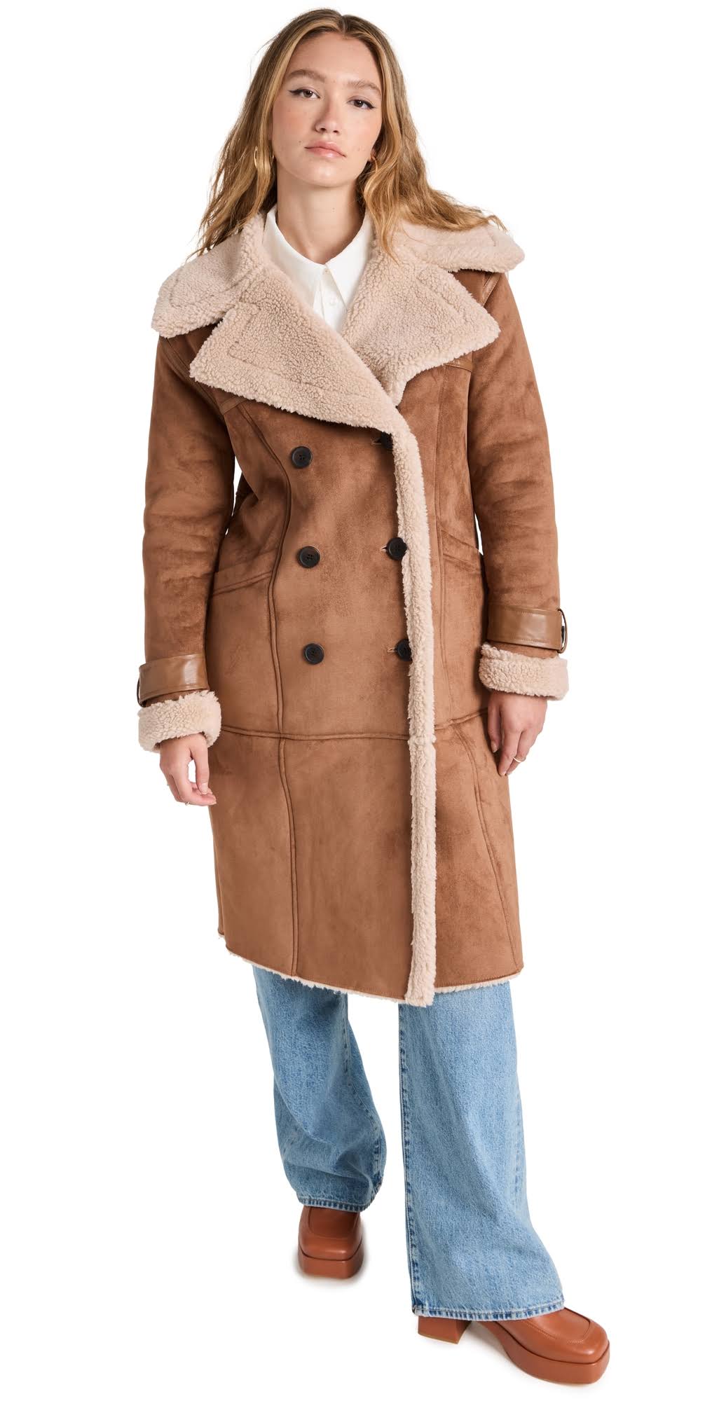 Avec Les Filles Women's Shearling Coat KO_KV3IPBBK