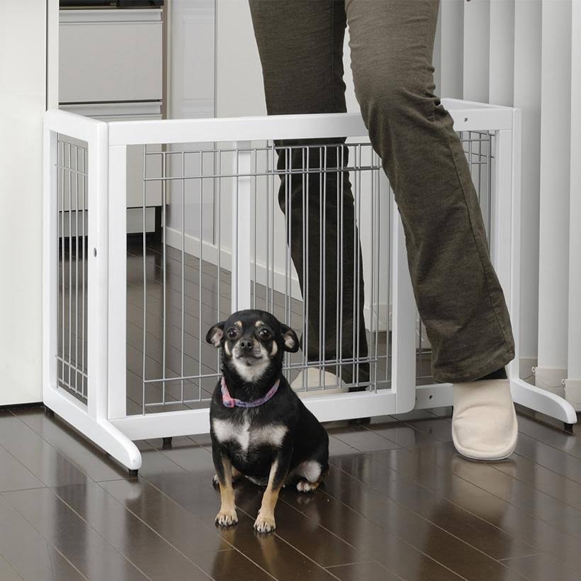 Richell Freestanding Pet Gate White 50_TPBOTNRW