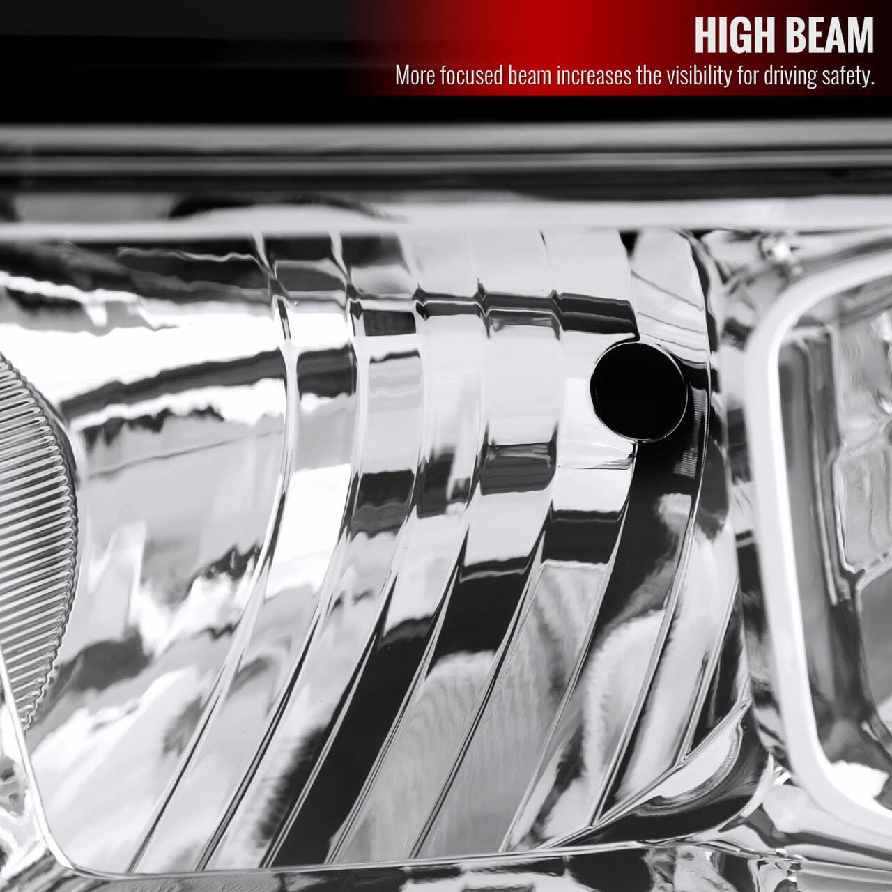 Spec-D Tuning Chrome Housing Clear Lens Halogen Headlights With Amber Reflector Compatible With Dodge Ram 2500 3500 2019-2022 Left+Right PL_LPUQQYJZ