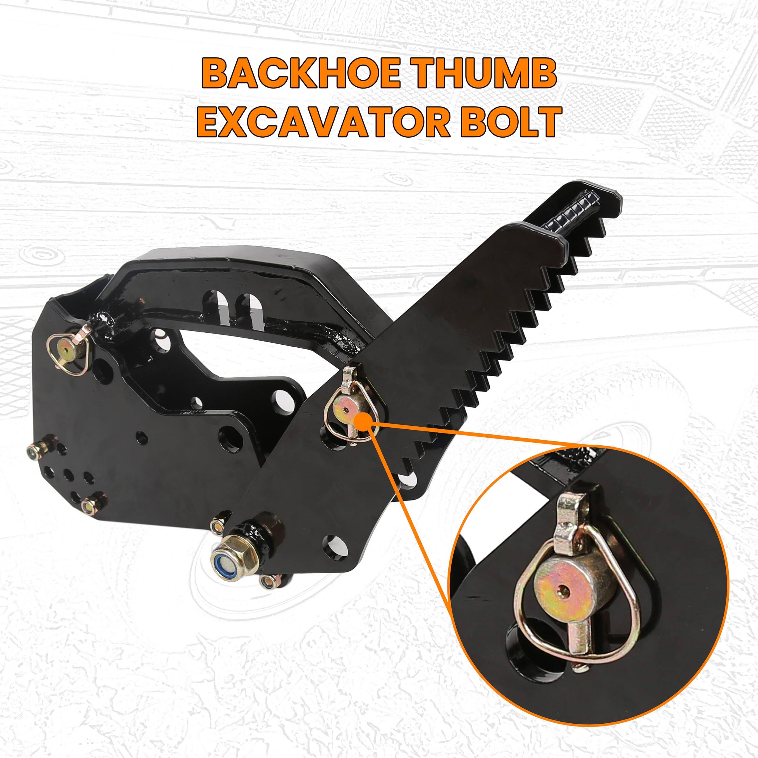 Ecotric Backhoe Thumb Excavator Bolt On Universal Claw Tractor Attachment Kubota Deere (3.25 Boom Width) TV_4SBDBR7V
