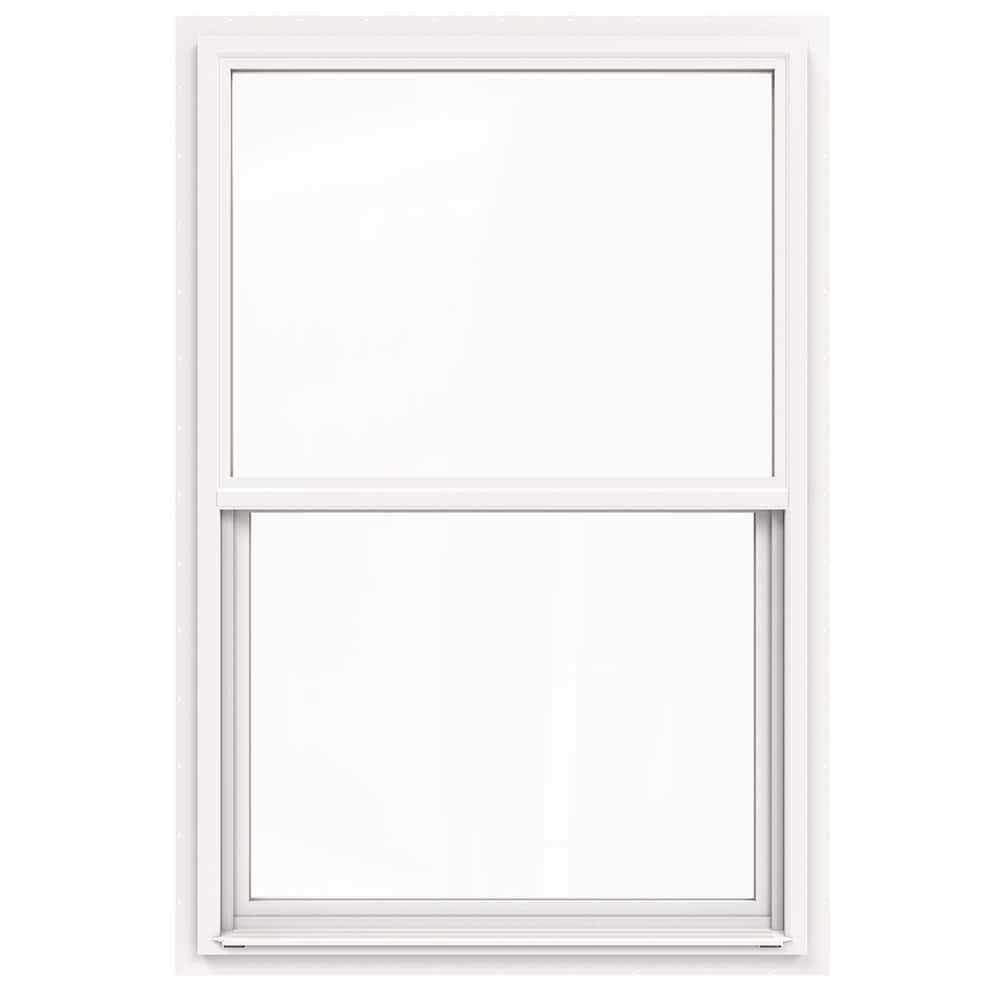 Jeld-Wen 36 In. X 54 In. V-4500 Series White Single-Hung Vinyl Window With Fiberglass Mesh Screen FG_RNBABL4K