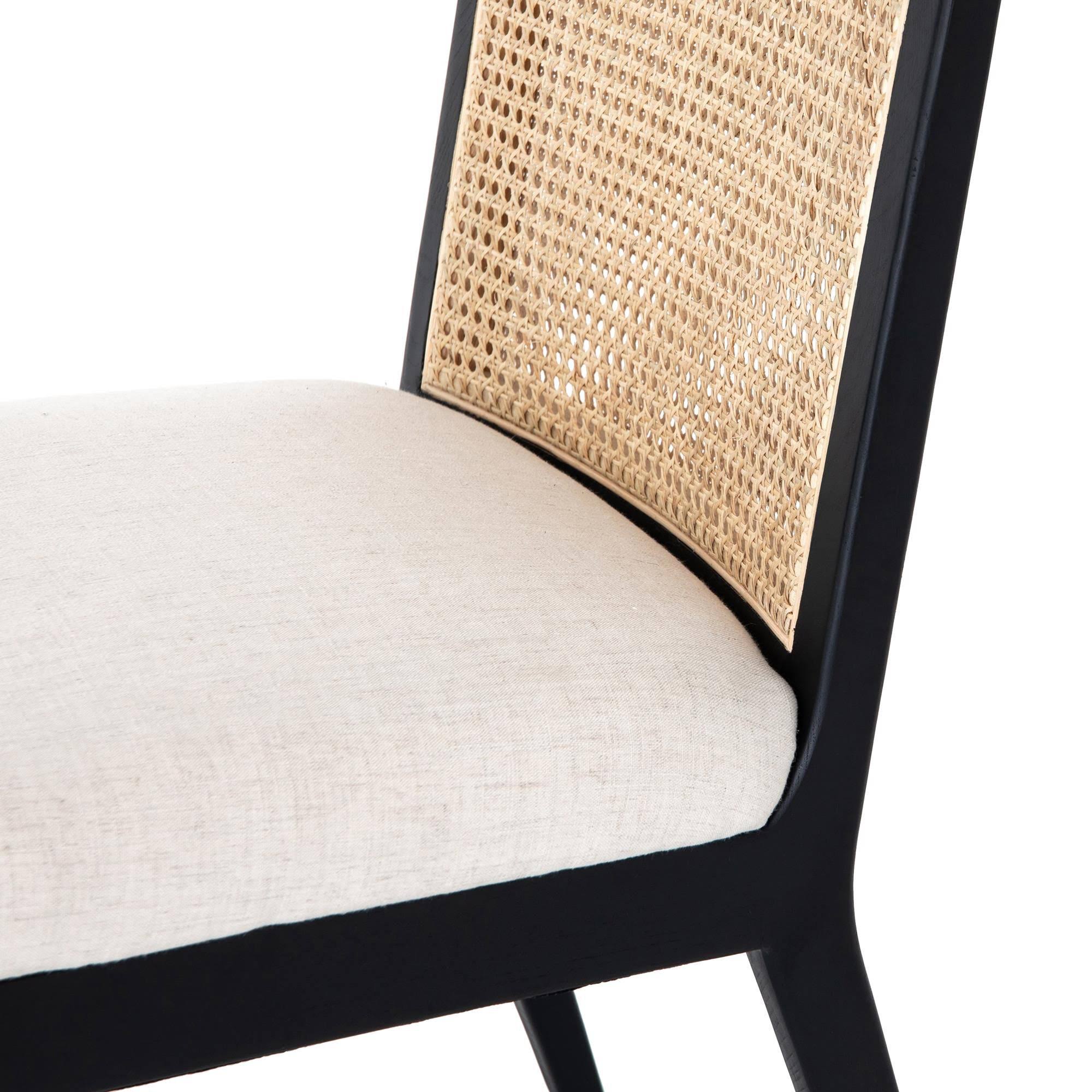 Antonia Cane Armless Dining Chair (Brushed Ebony) XK_B4ISQPZC Antonia Cane Armless Dining Chair (Brushed Ebony) XK_B4ISQPZC