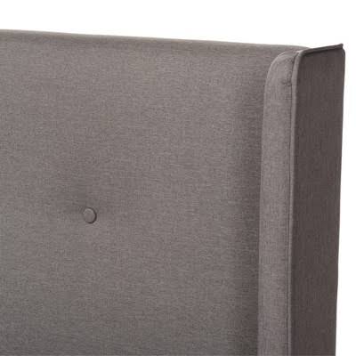 Baxton Studio Brooklyn Upholstered Panel Platform Bed, Gray, Queen NE_IHAB6MMB