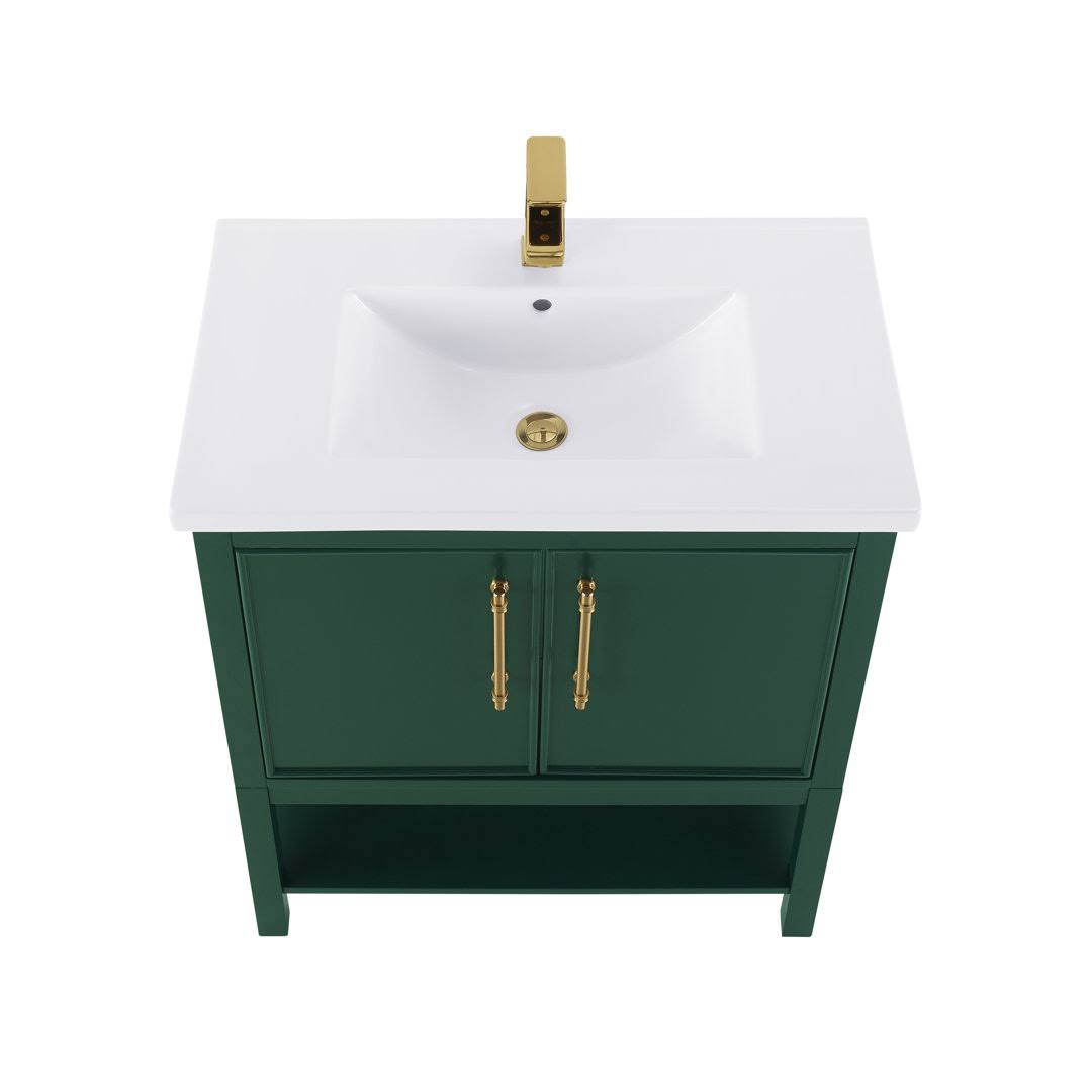 Jewell 30 Single Bathroom Vanity Set Base Finish: Forest Green OU_YTEW15HR
