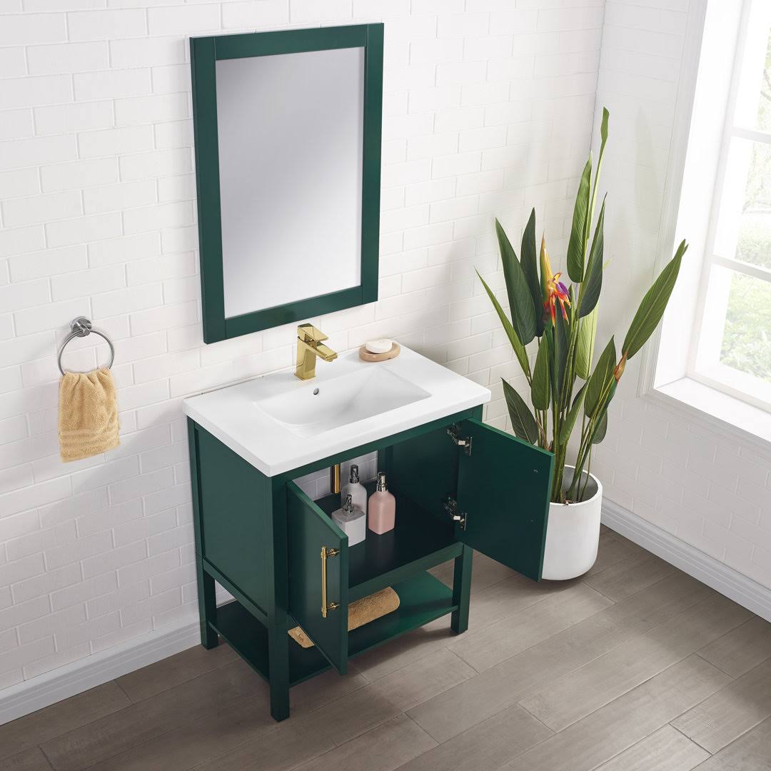 Jewell 30 Single Bathroom Vanity Set Base Finish: Forest Green OU_YTEW15HR