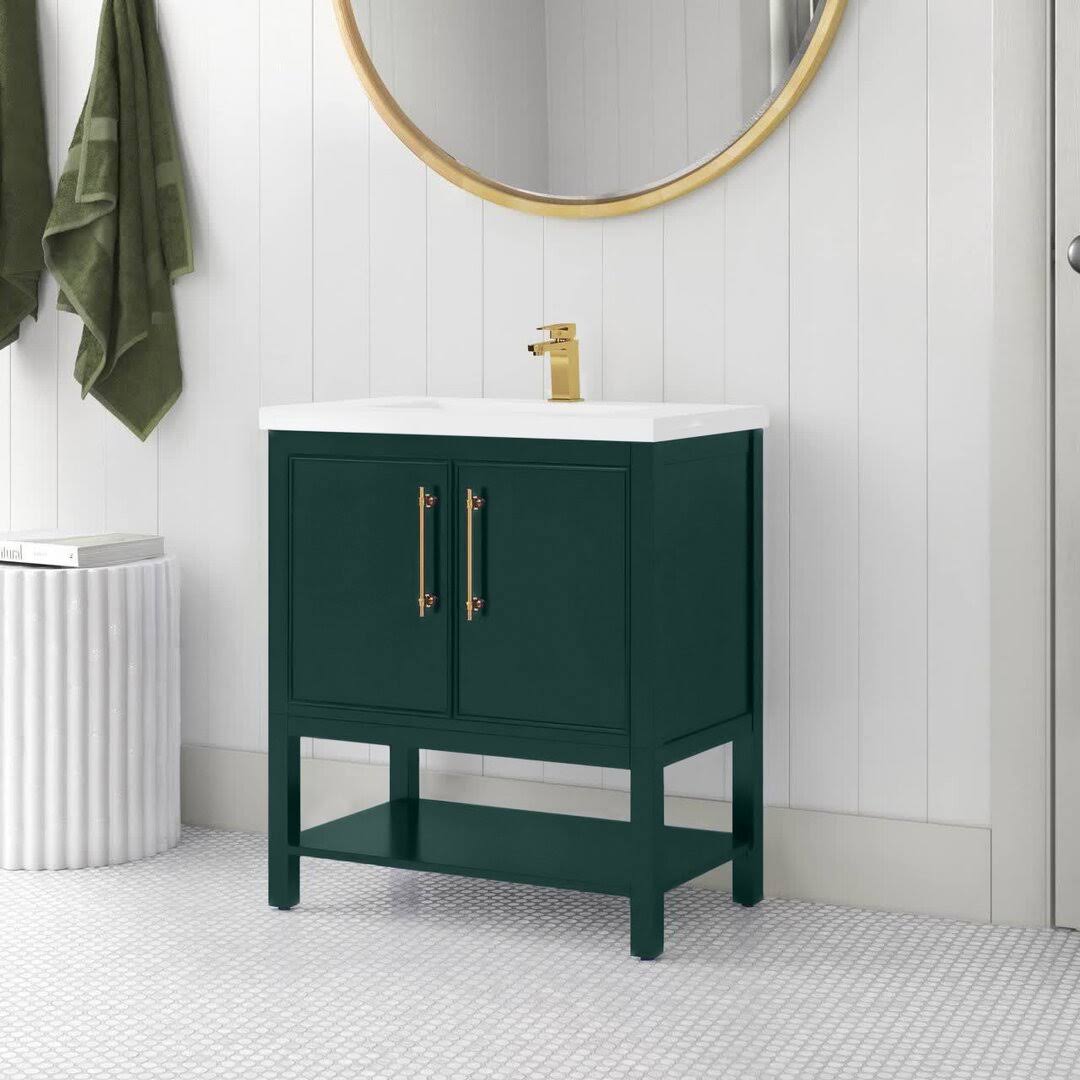 Jewell 30 Single Bathroom Vanity Set Base Finish: Forest Green OU_YTEW15HR