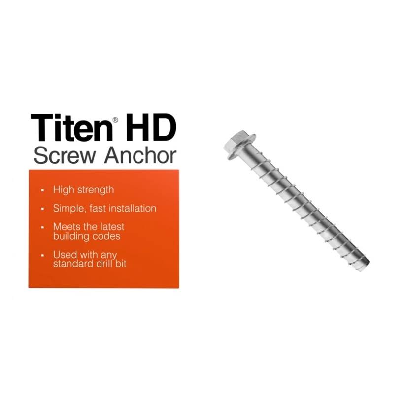Titen Hd Heavy-Duty Screw Anchor Stainless Steel 316ss - 1/2 X 3 Titen Hd Concrete Anchor 316ss PB_AQUWYWMJ