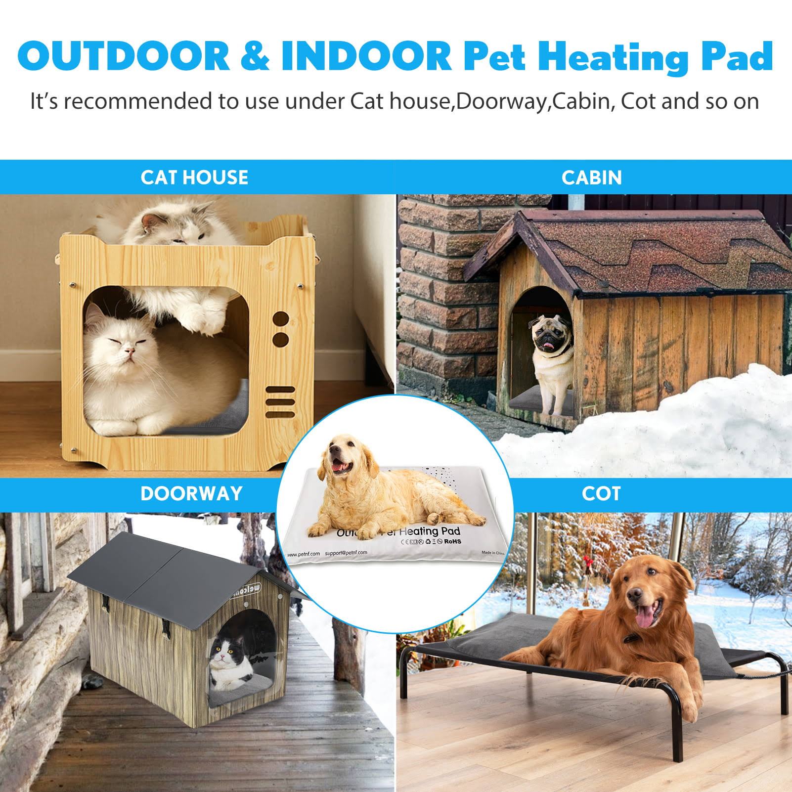 Petnf Outdoor Heated Pet Bed With Waterproof Cover,Pet Heating Pads For Dog,Soft Electric Blanket Auto Temperature Control,Heating Mat For Dog House C1_FPV8OX66 Petnf Outdoor Heated Pet Bed With Waterproof Cover,Pet Heating Pads For Dog,Soft Electric Blanket Auto Temperature Control,Heating Mat For Dog House C1_FPV8OX66