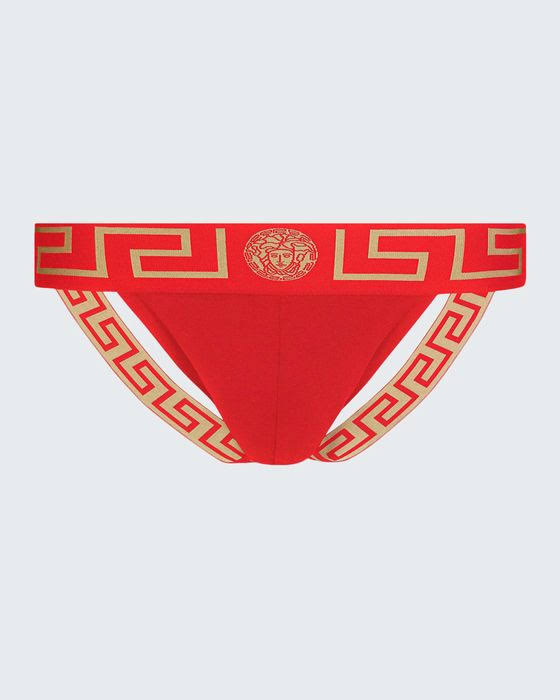 Versace Men's Logo Jock Strap - Black - Size 5/M K4_CGVV9BT0 Versace Men's Logo Jock Strap - Black - Size 5/M K4_CGVV9BT0