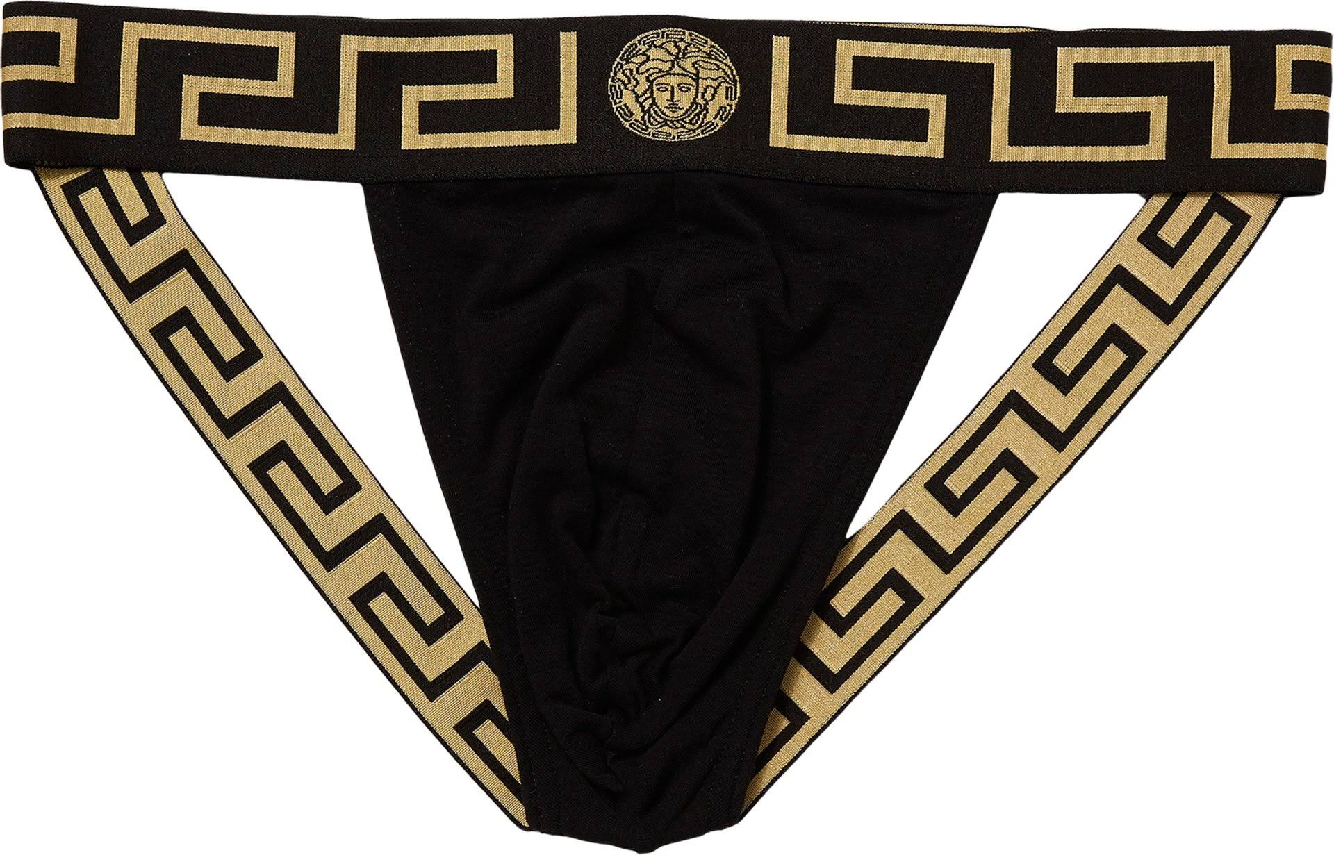 Versace Men's Logo Jock Strap - Black - Size 5/M K4_CGVV9BT0 Versace Men's Logo Jock Strap - Black - Size 5/M K4_CGVV9BT0