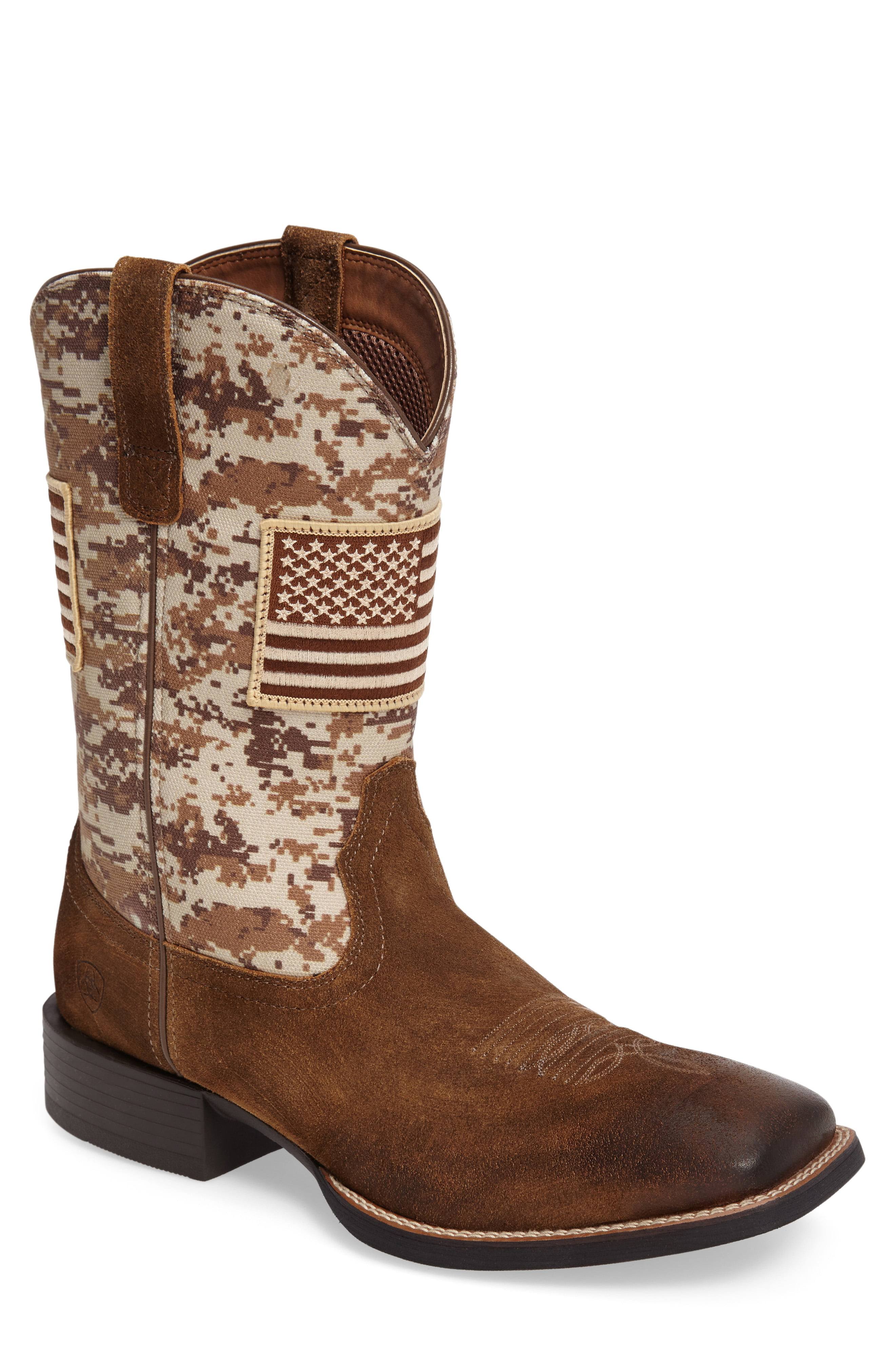 Ariat Men's Sport Patriot Western Boots, Size 9, Antique Mocha Suede/Sand Camo Print Leather QZ_XBJUPJAB Ariat Men's Sport Patriot Western Boots, Size 9, Antique Mocha Suede/Sand Camo Print Leather QZ_XBJUPJAB