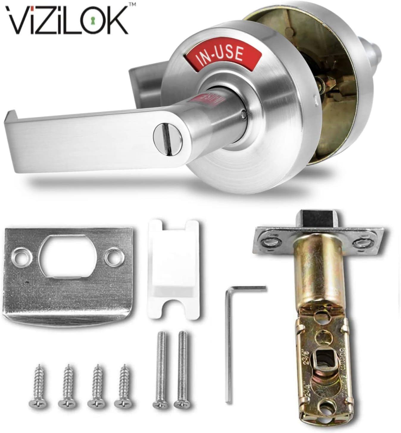 2.2 Ada Compliant. Commercial Grade Privacy Indicator Lock And Lever In 26d Satin Chrome. Left-Handed (C5fs-L). Non-Reversible SS_PBEKI5KI 2.2 Ada Compliant. Commercial Grade Privacy Indicator Lock And Lever In 26d Satin Chrome. Left-Handed (C5fs-L). Non-Reversible SS_PBEKI5KI