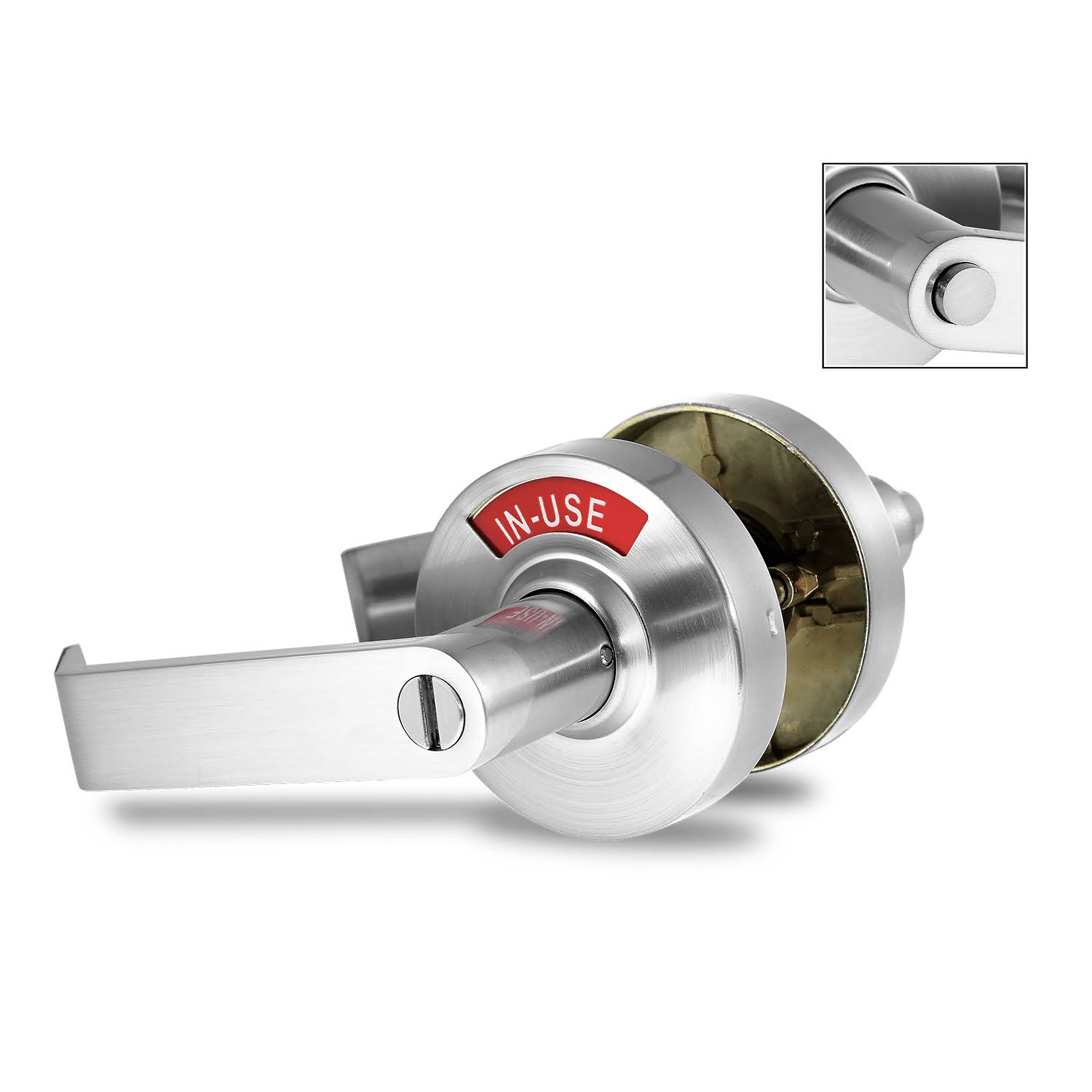 2.2 Ada Compliant. Commercial Grade Privacy Indicator Lock And Lever In 26d Satin Chrome. Left-Handed (C5fs-L). Non-Reversible SS_PBEKI5KI 2.2 Ada Compliant. Commercial Grade Privacy Indicator Lock And Lever In 26d Satin Chrome. Left-Handed (C5fs-L). Non-Reversible SS_PBEKI5KI