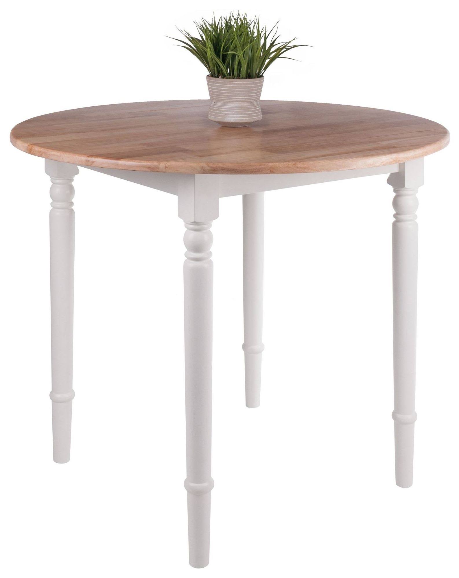 Sorella Round Drop Leaf Table Natural White MA_TXG2NLKG Sorella Round Drop Leaf Table Natural White MA_TXG2NLKG