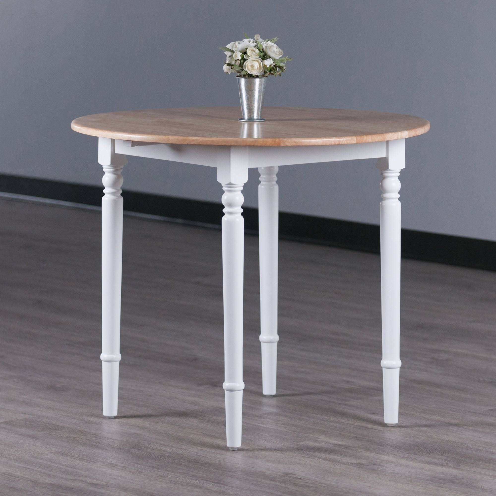 Sorella Round Drop Leaf Table Natural White MA_TXG2NLKG Sorella Round Drop Leaf Table Natural White MA_TXG2NLKG