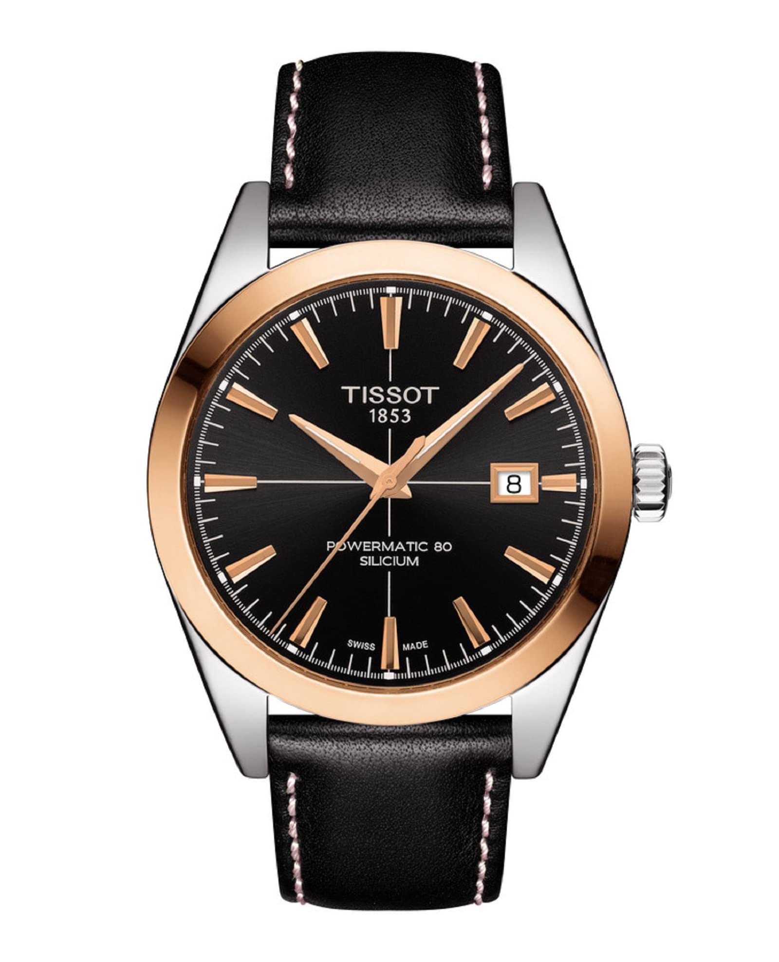 Tissot Gentleman Powermatic 80 Silicium Watch, Black Dial XZ_HVQIZOEN
