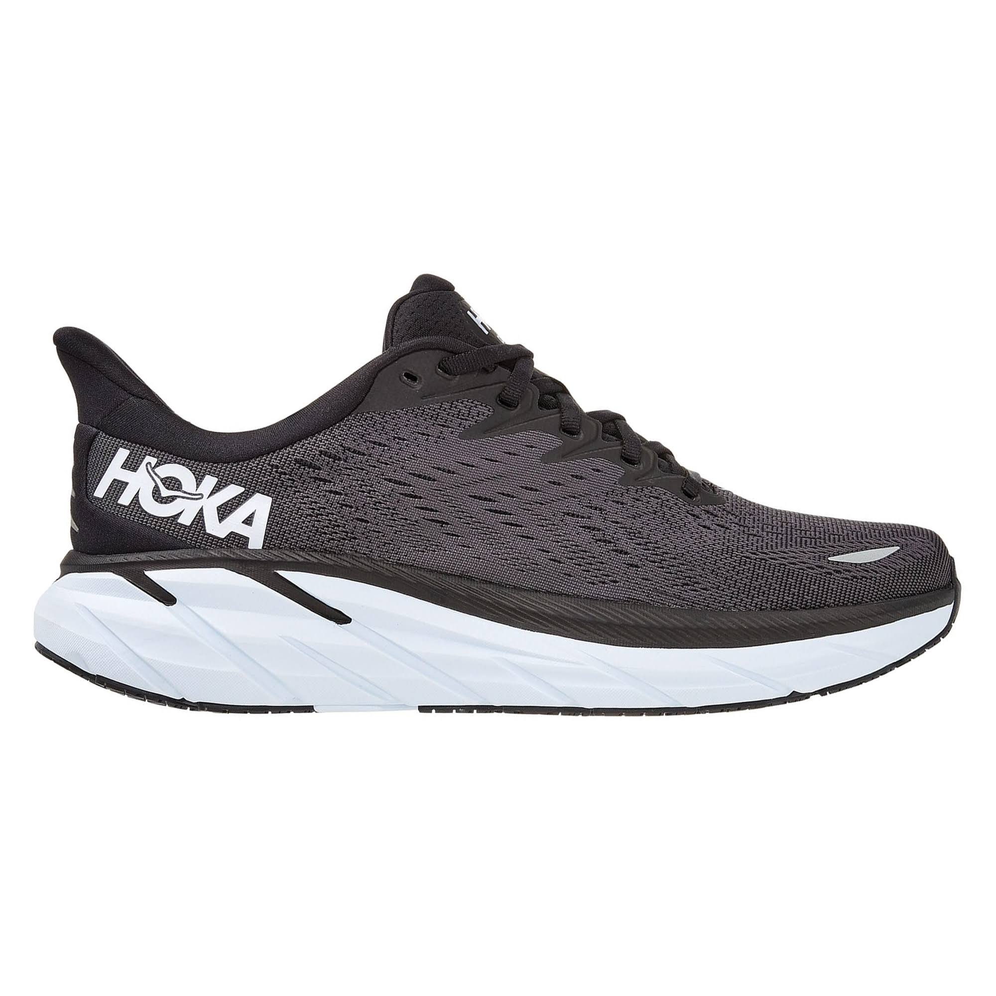 Hoka Men's Clifton 8 Black / White / 10.5 NM_NWXTZNNW Hoka Men's Clifton 8 Black / White / 10.5 NM_NWXTZNNW